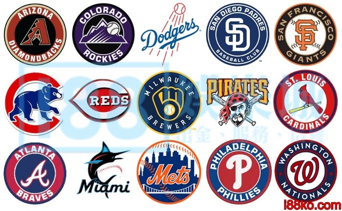 MLB國家聯盟（NL）15支球隊